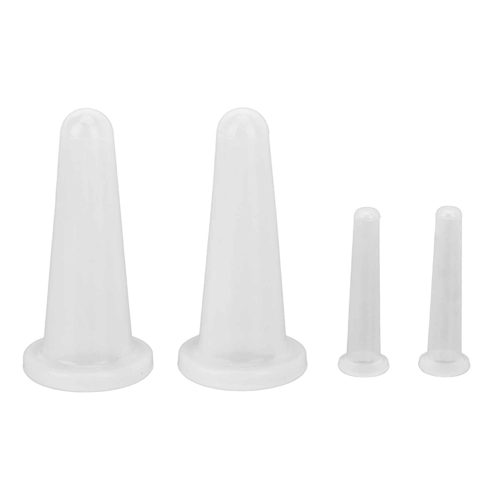 Cupping Therapy Set - ชุดถ้วยซิลิโคนสำหรับนวดหน้า4ชิ้นชุดถ้วยดูดสีขาวบำบัดสำหรับเครื่องสำอางใช้ในบ้านชุดถ้วยสุญญากาศ