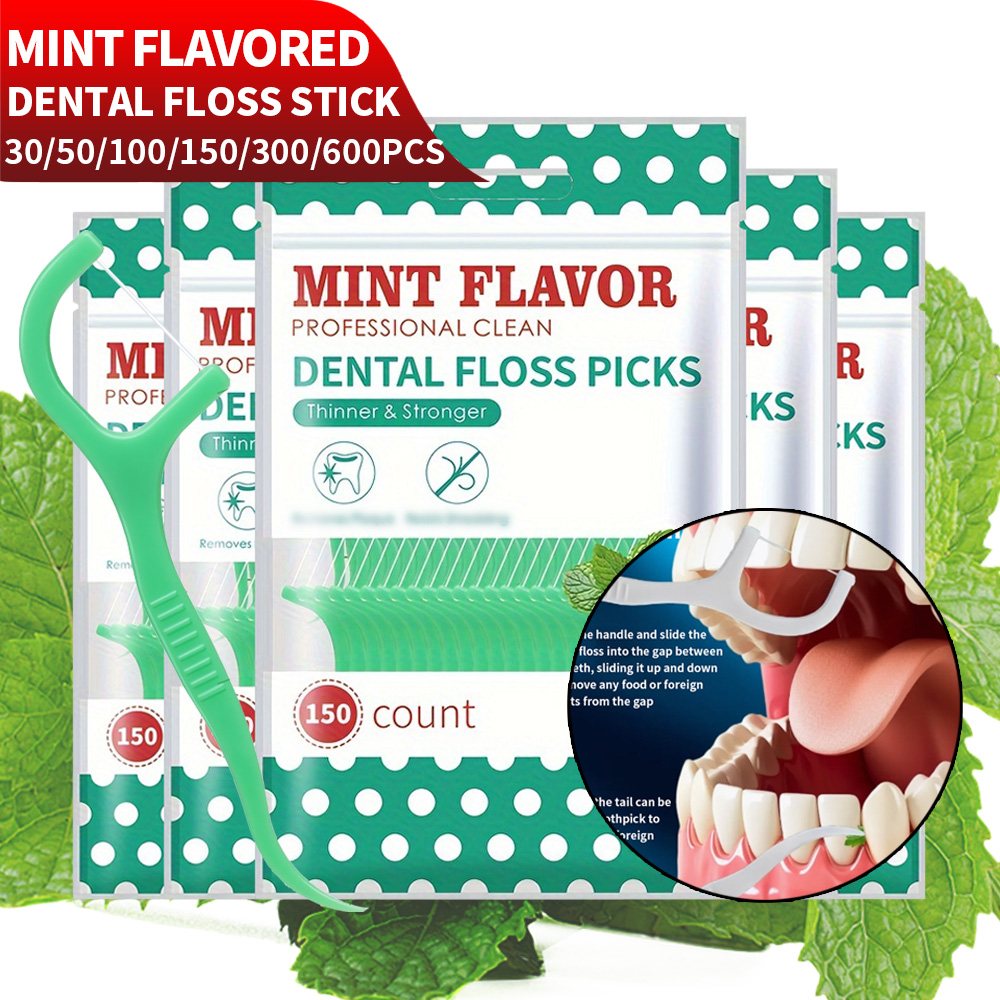 Health Wellness Solutions - Smooth Mint Floss Stick - ทําความสะอาดการดูแลช่องปากเพื่อสุขภาพช่องปาก