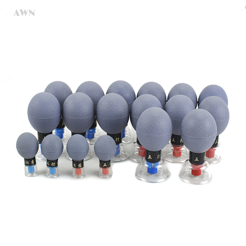 Cupping Therapy Set - ชุดถ้วยครอบแม่เหล็กดูด 18 ชิ้น สำหรับการนวดกดจุดตามเส้นลมปราณ กายภาพบำบัด นวดสุญญากาศ