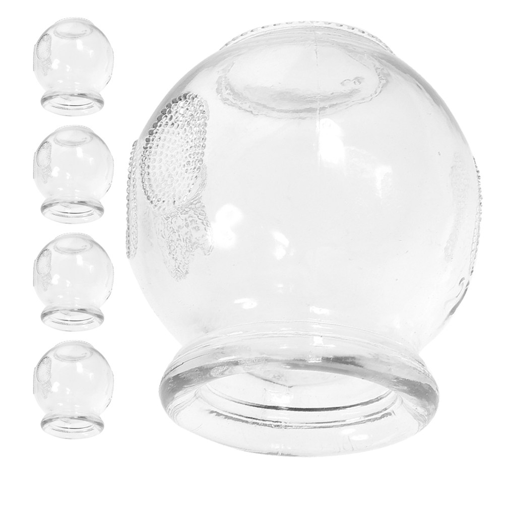 Cupping Therapy Set - ชุดถ้วยแก้วนวดตัว 5 ชิ้น สำหรับบำบัดด้วยไฟ แบบจีน ใช้สำหรับนวดกดจุด