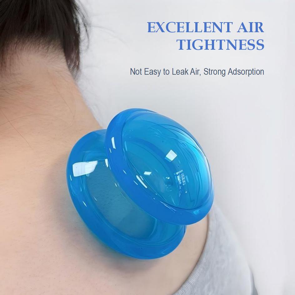 Cupping Therapy Set - ชุดถ้วยซิลิโคนสำหรับการครอบแก้ว 3 ชิ้น ถ้วยดูดสุญญากาศสำหรับการบำบัด ลดเซลลูไลท์ นวดหน้าและตัว