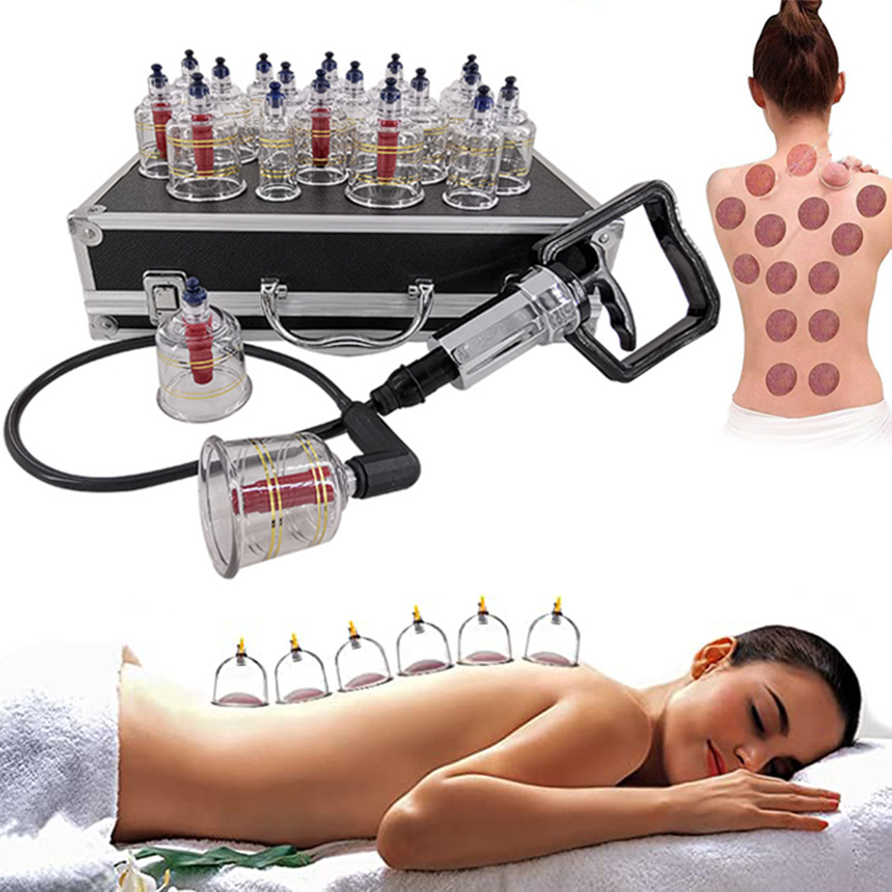 Cupping Therapy Set - ชุดถ้วยบำบัด17กระป๋องเครื่องนวดสุญญากาศพลาสติกถ้วยดูดสำหรับใช้ในทางการแพทย์ถ้วยดูดสำหรับการทำท่อ
