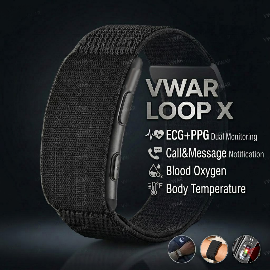 Xbody Health & Wellness Wayne Nj - VWAR LOOP X ECG สร้อยข้อมืออัจฉริยะอัตราการเต้นของหัวใจความดันโลหิตกันน้ำตัวติดตามสุขภาพและฟิตเนส 2026